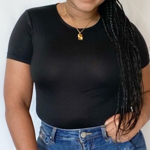 Black Lace Up Bodysuit